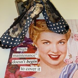 SAM EDELMAN ‘Evelyn’ Peep Toe Polka Dot Stilettos